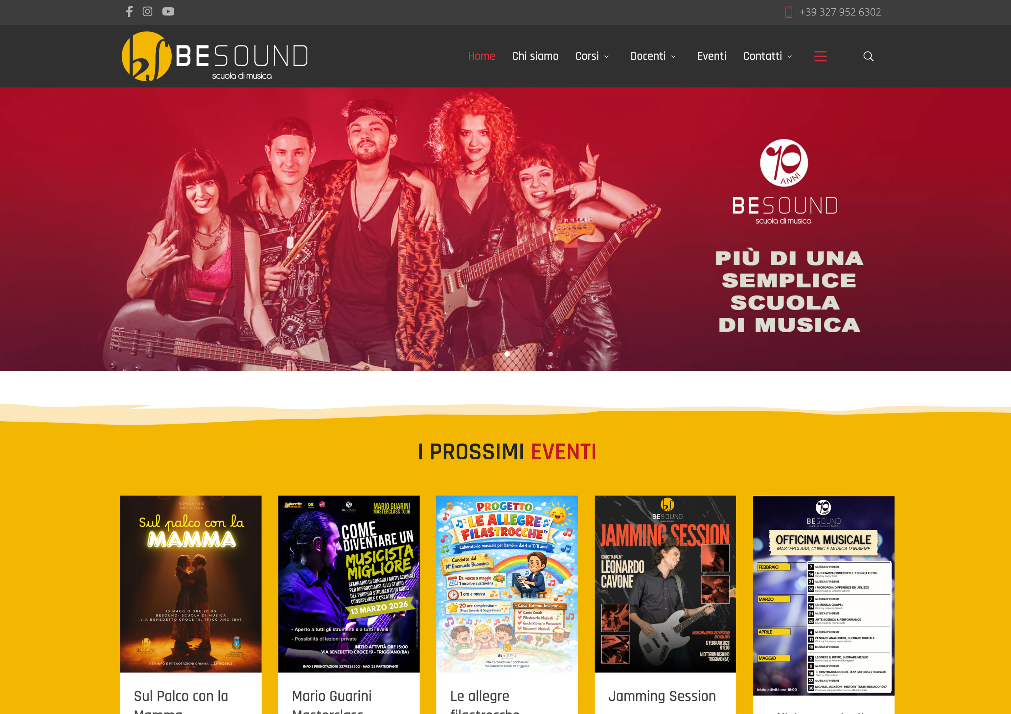 BeSound Music: un sito web pensato per crescere nel tempo